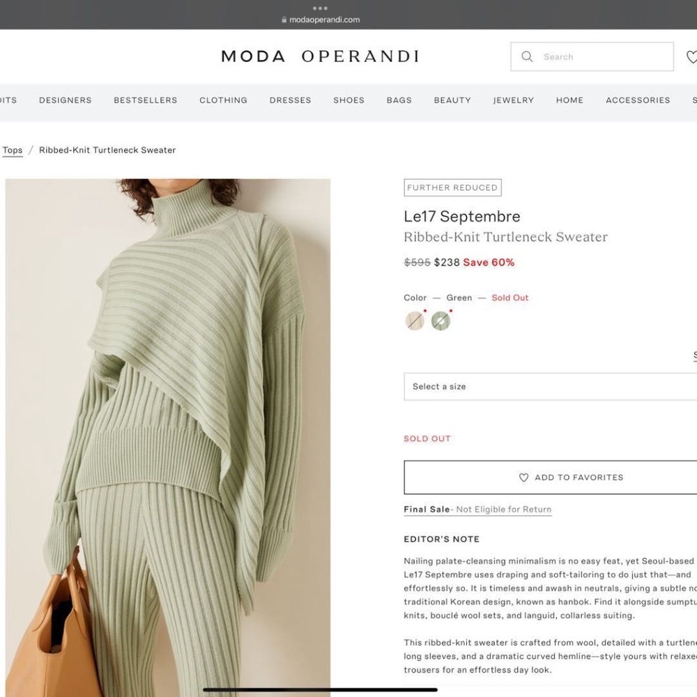 Le17 Septembre (2022) Ribbed-Knit Turtleneck Sweater